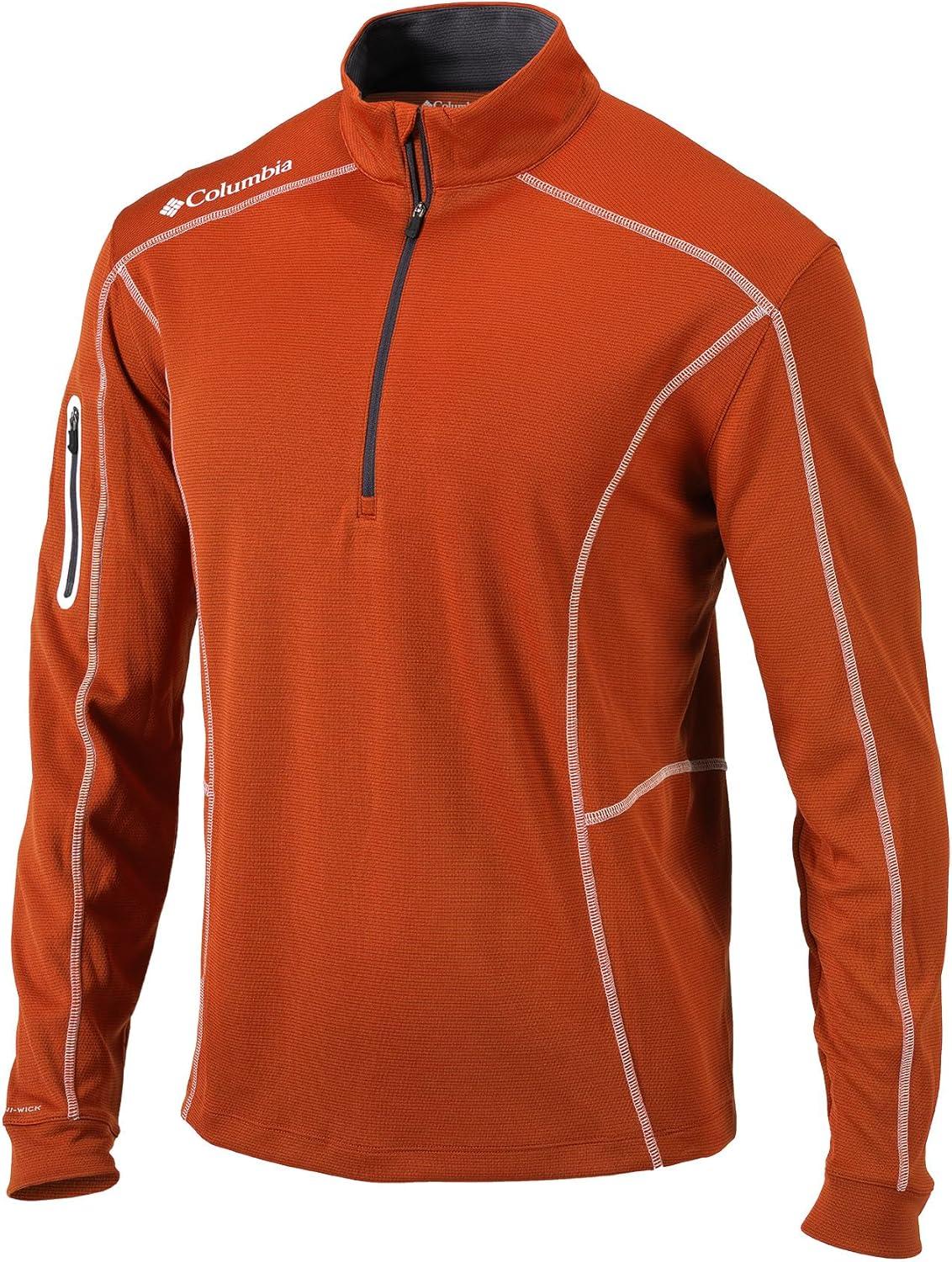imageColumbia Mens OMNI WICK Shotgun 14 Zip Pullover Breathable Long SleeveCedar