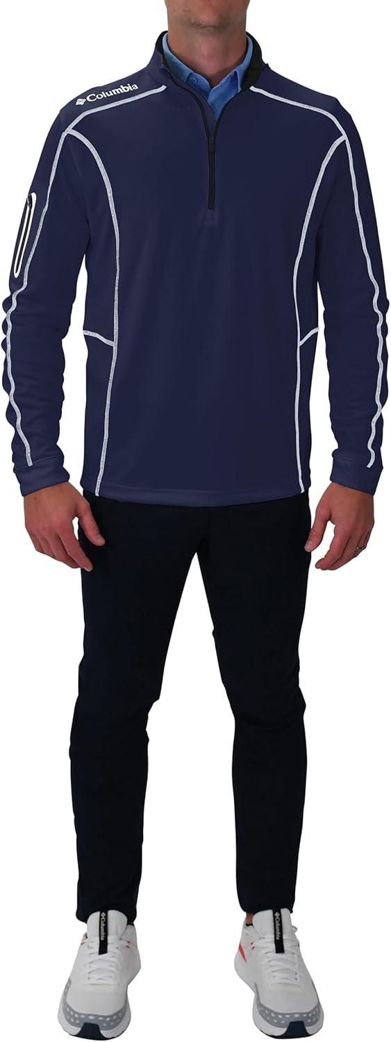 imageColumbia Mens OMNI WICK Shotgun 14 Zip Pullover Breathable Long SleeveCollegiate Navy