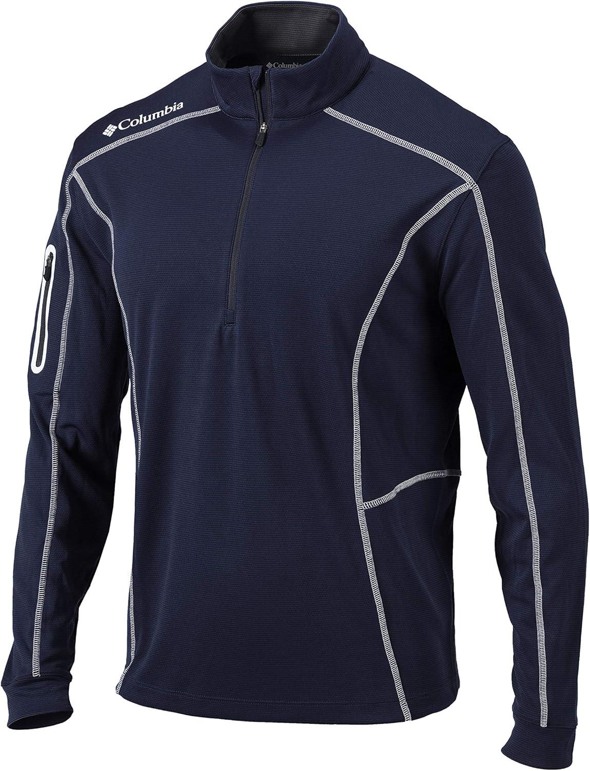 imageColumbia Mens OMNI WICK Shotgun 14 Zip Pullover Breathable Long SleeveCollegiate Navy