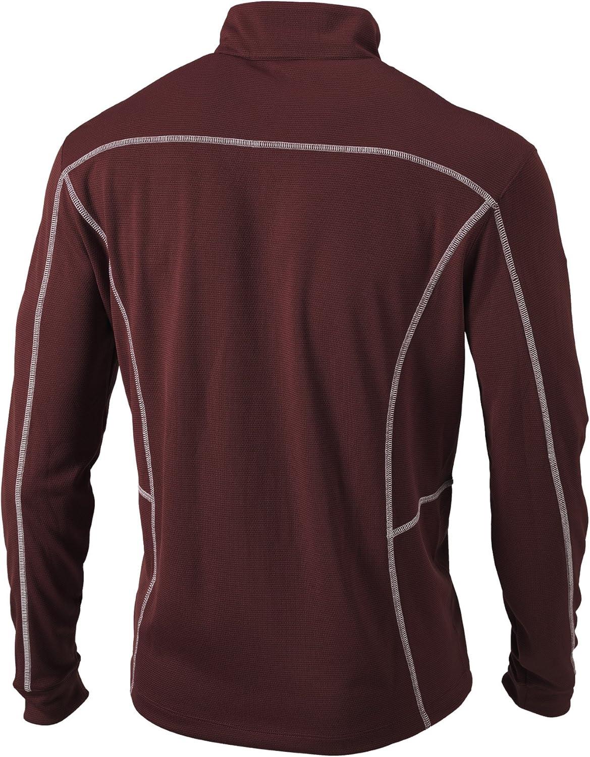 imageColumbia Mens OMNI WICK Shotgun 14 Zip Pullover Breathable Long SleeveDeep Maroon