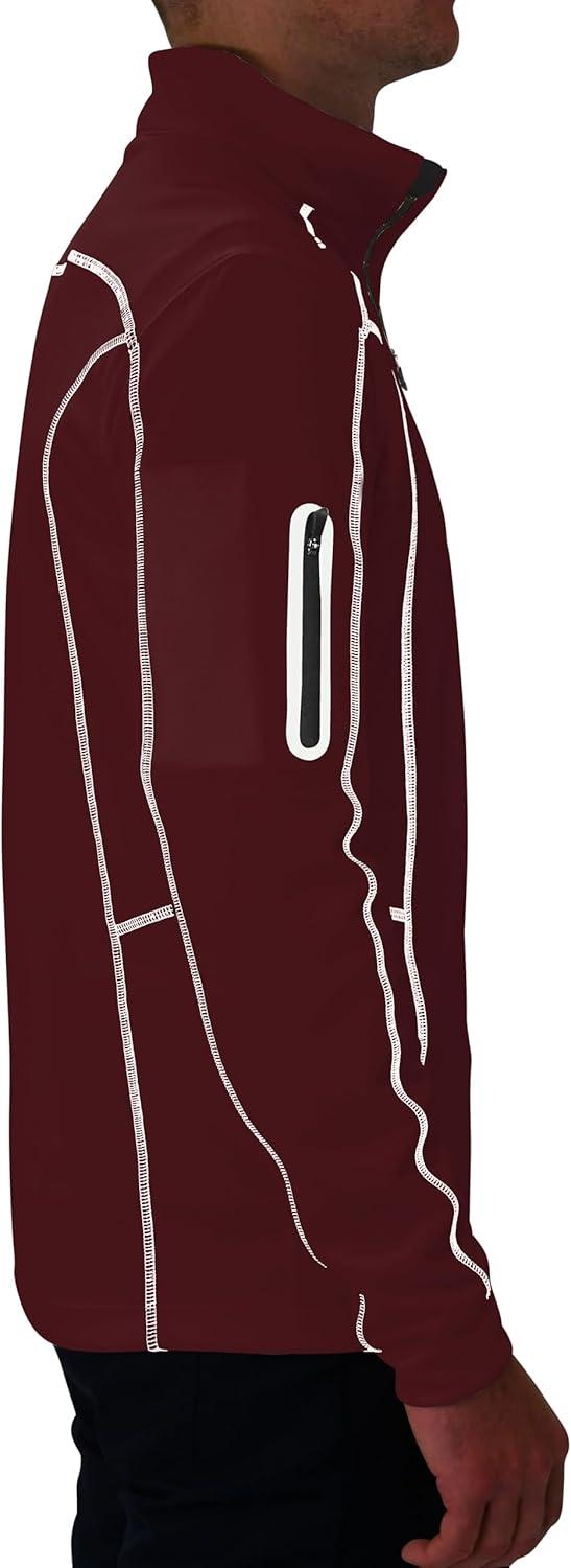 imageColumbia Mens OMNI WICK Shotgun 14 Zip Pullover Breathable Long SleeveDeep Maroon