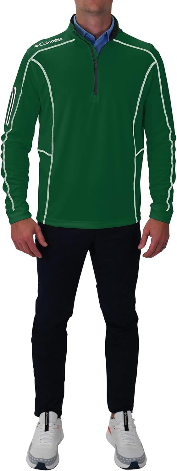imageColumbia Mens OMNI WICK Shotgun 14 Zip Pullover Breathable Long SleeveForest
