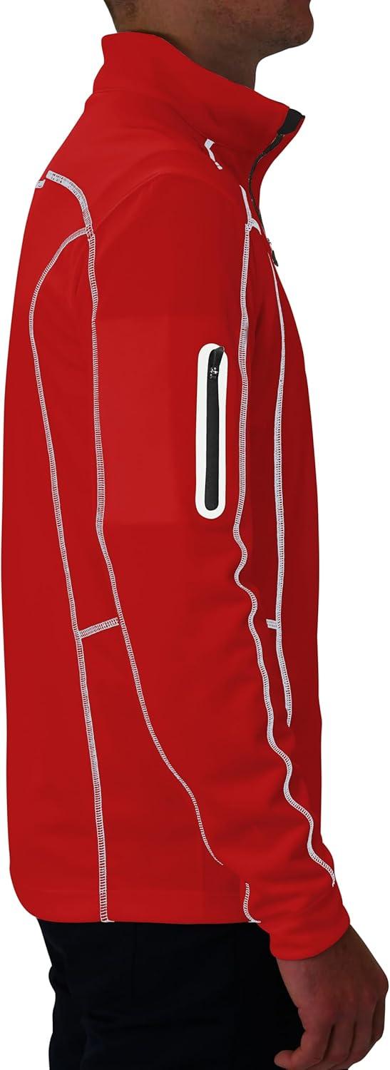 imageColumbia Mens OMNI WICK Shotgun 14 Zip Pullover Breathable Long SleeveIntense Red