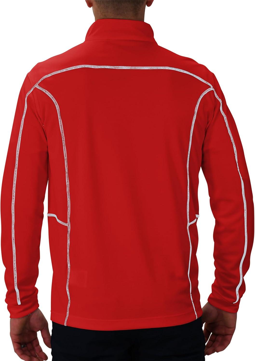 imageColumbia Mens OMNI WICK Shotgun 14 Zip Pullover Breathable Long SleeveIntense Red