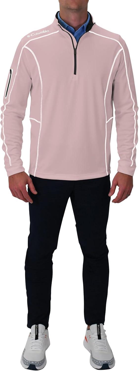 imageColumbia Mens OMNI WICK Shotgun 14 Zip Pullover Breathable Long SleevePink Dawn