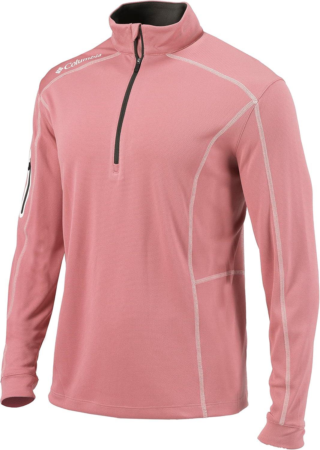 imageColumbia Mens OMNI WICK Shotgun 14 Zip Pullover Breathable Long SleeveSorbet
