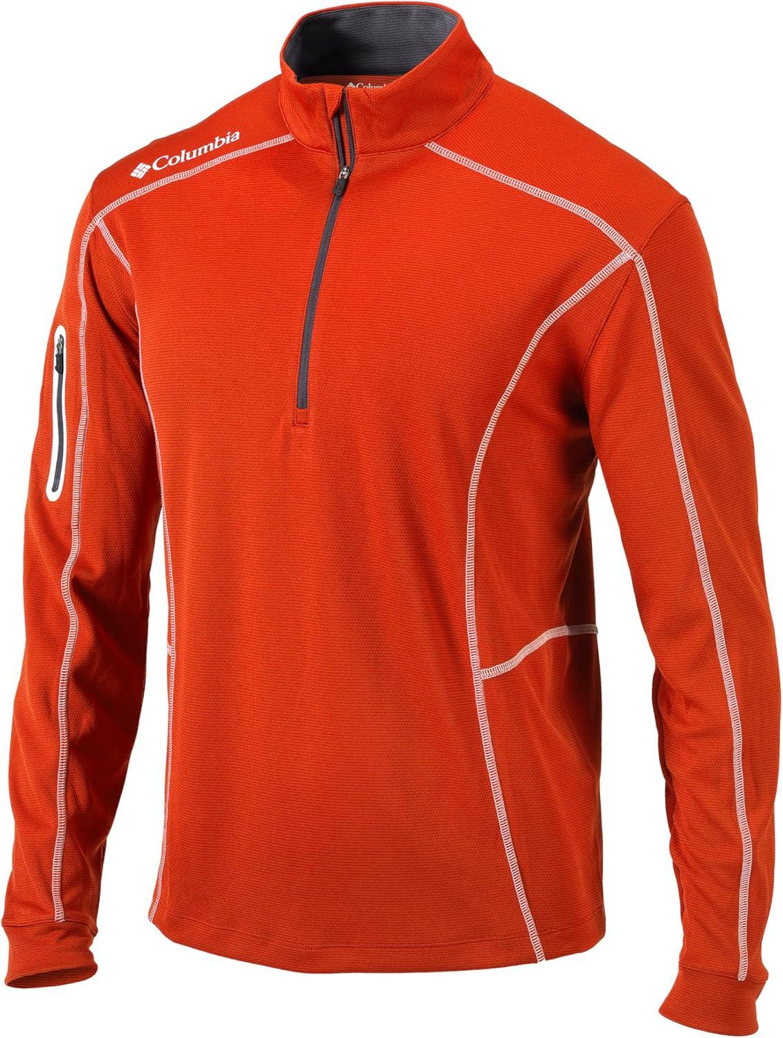 imageColumbia Mens OMNI WICK Shotgun 14 Zip Pullover Breathable Long SleeveState Orange