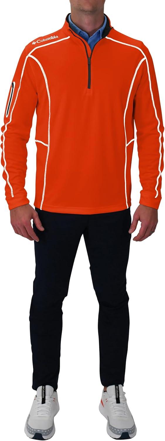 imageColumbia Mens OMNI WICK Shotgun 14 Zip Pullover Breathable Long SleeveState Orange