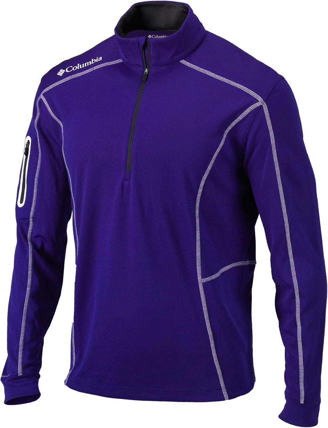 imageColumbia Mens OMNI WICK Shotgun 14 Zip Pullover Breathable Long SleeveUw Purple