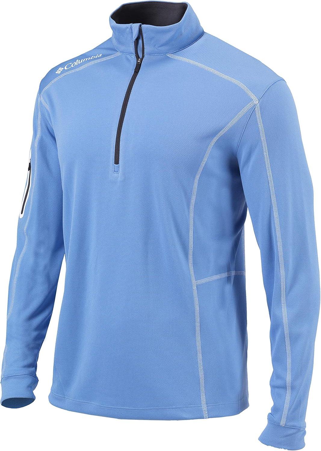 imageColumbia Mens OMNI WICK Shotgun 14 Zip Pullover Breathable Long SleeveWhite Cap
