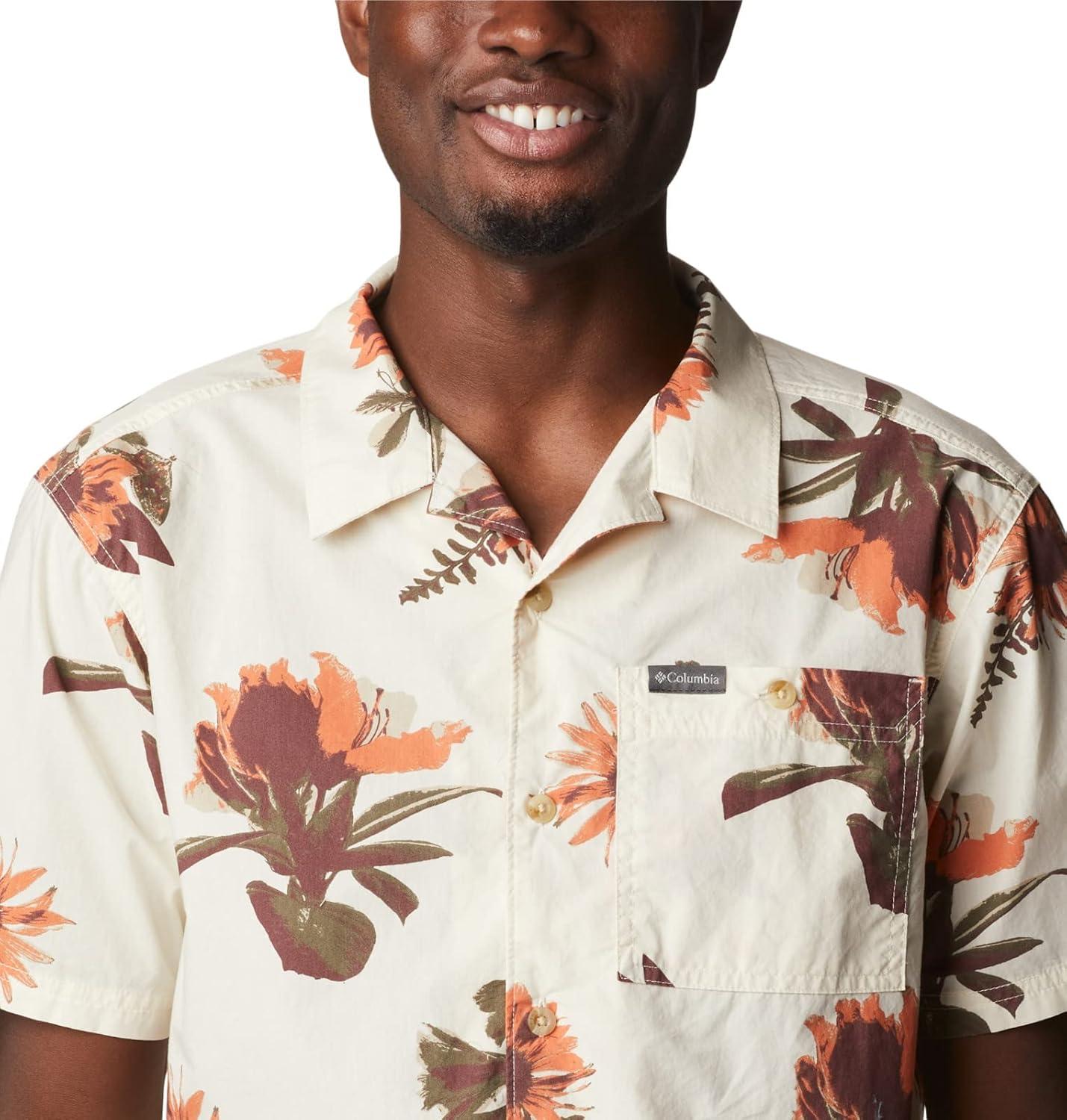 imageColumbia Mens Pine Canyon Short SleeveHiking ShirtChalk Staycation