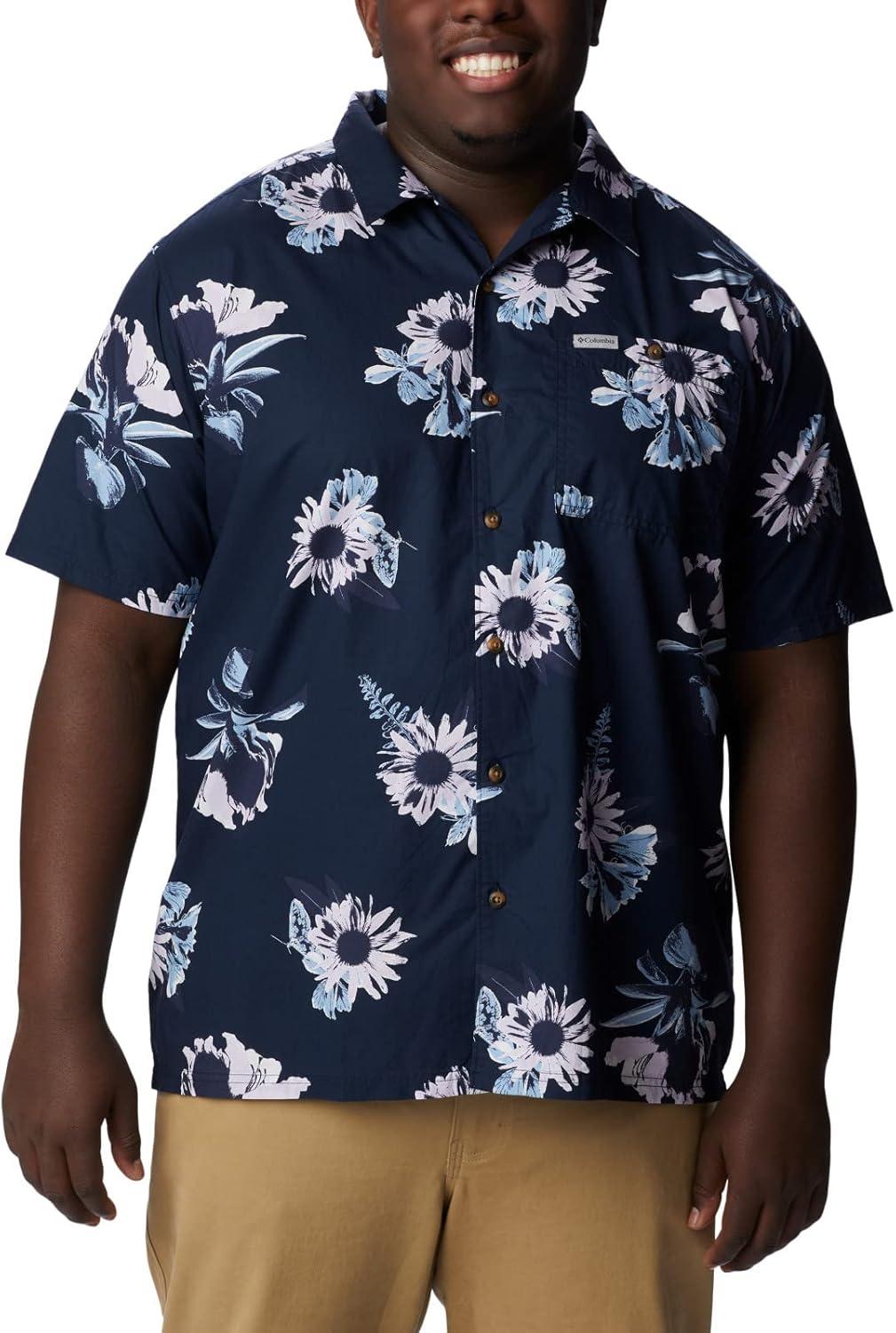 imageColumbia Mens Pine Canyon Short SleeveHiking ShirtCollegiate Navy Staycation