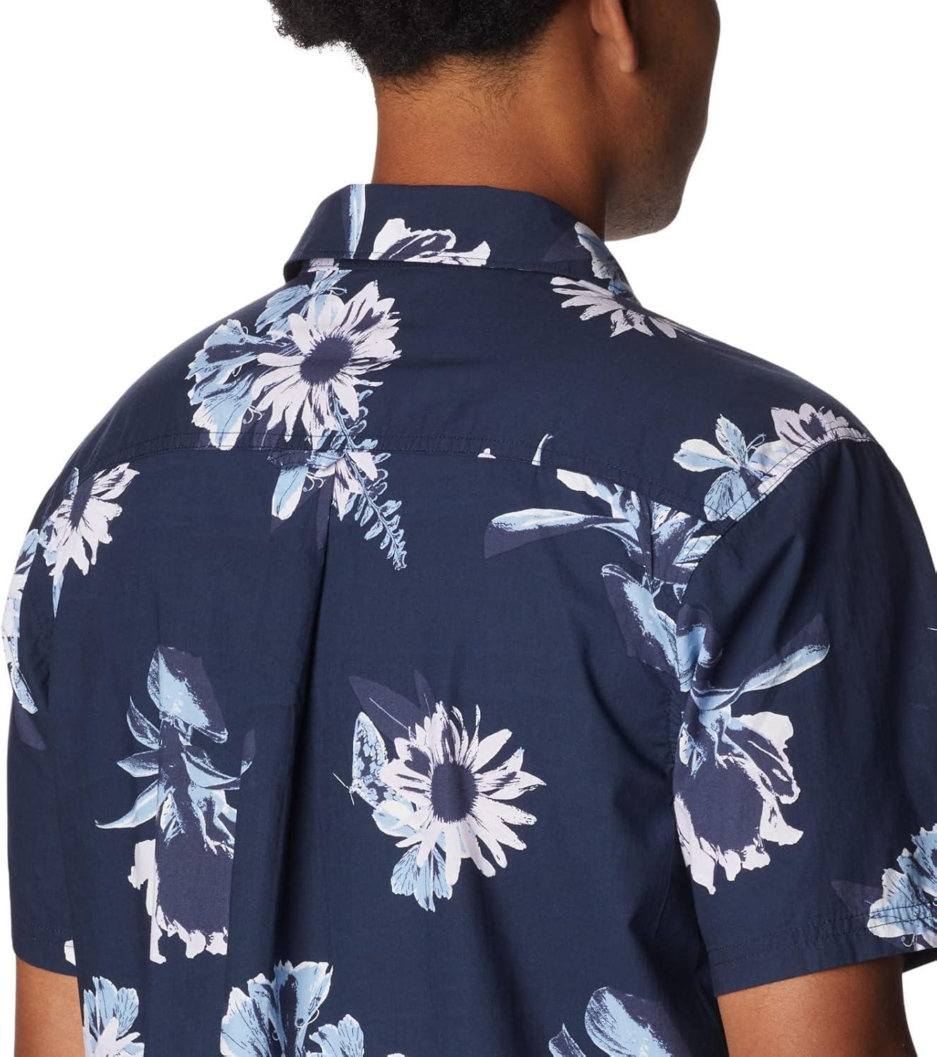 imageColumbia Mens Pine Canyon Short SleeveHiking ShirtCollegiate Navy Staycation