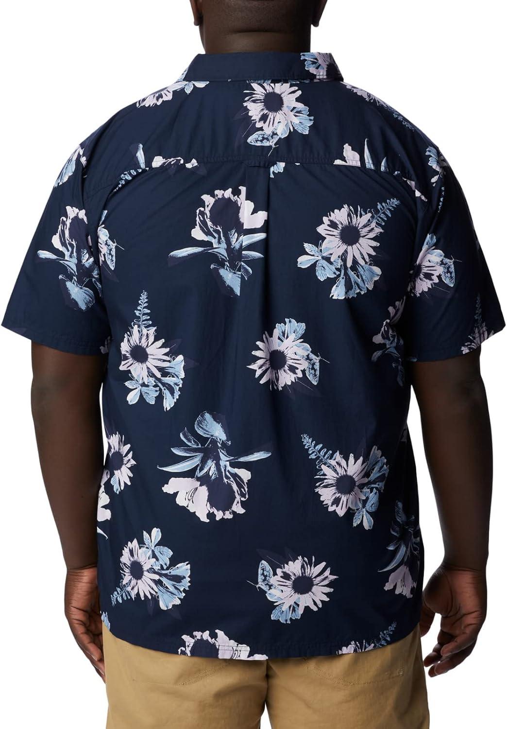 imageColumbia Mens Pine Canyon Short SleeveHiking ShirtCollegiate Navy Staycation