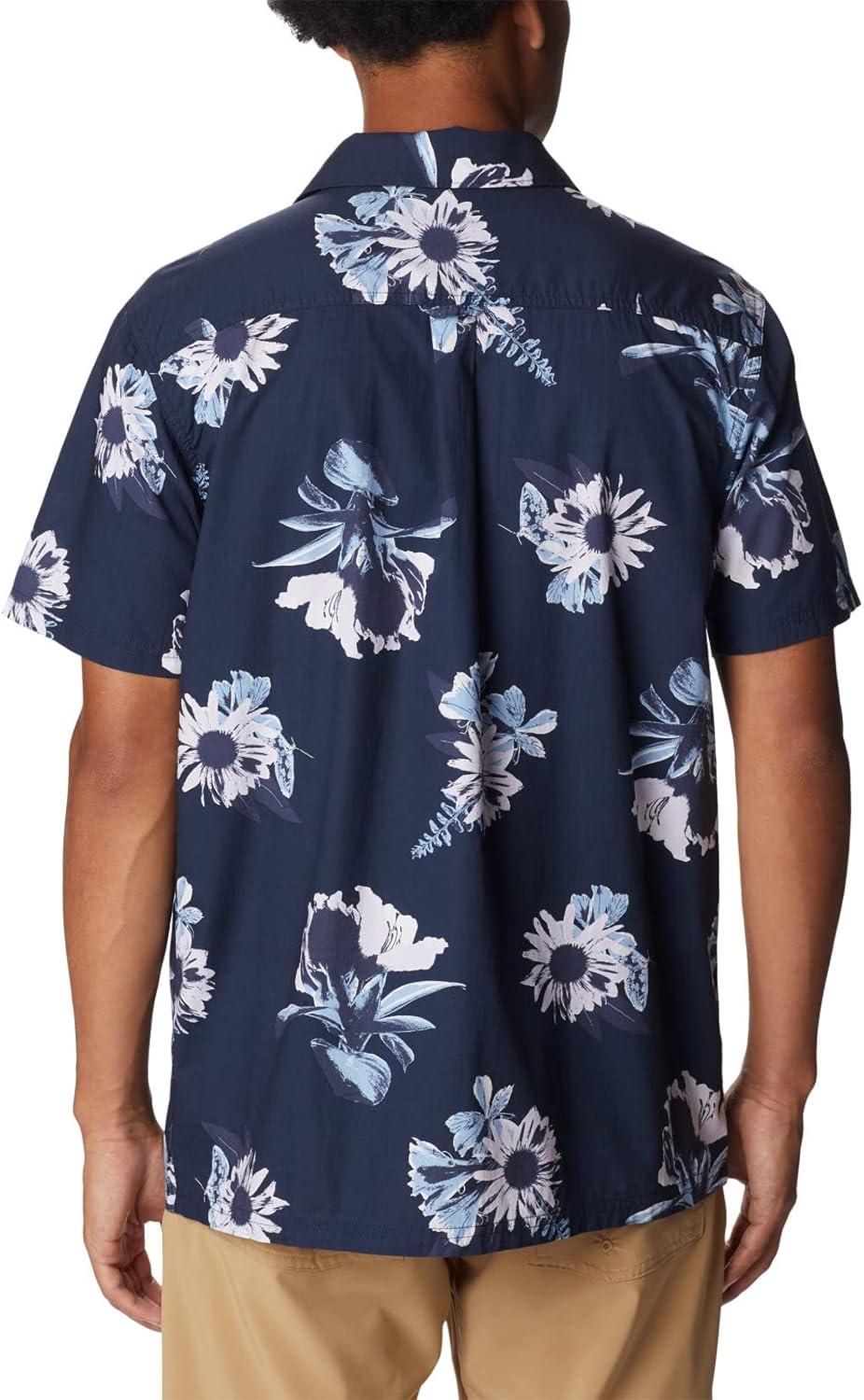 imageColumbia Mens Pine Canyon Short SleeveHiking ShirtCollegiate Navy Staycation