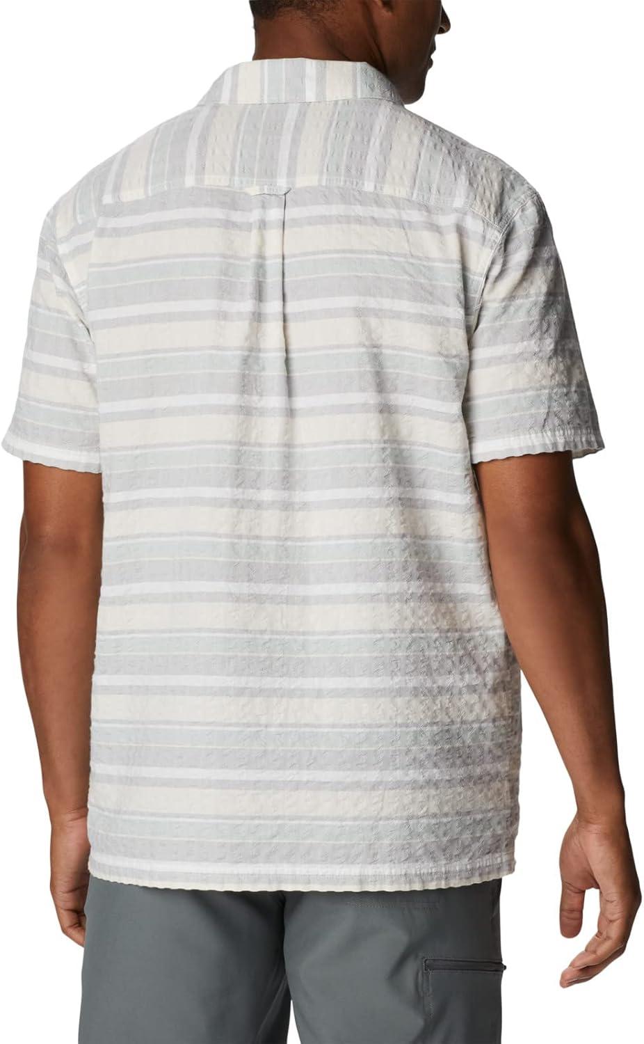 imageColumbia Mens Pine Canyon Short SleeveHiking ShirtColumbia Grey Stripe