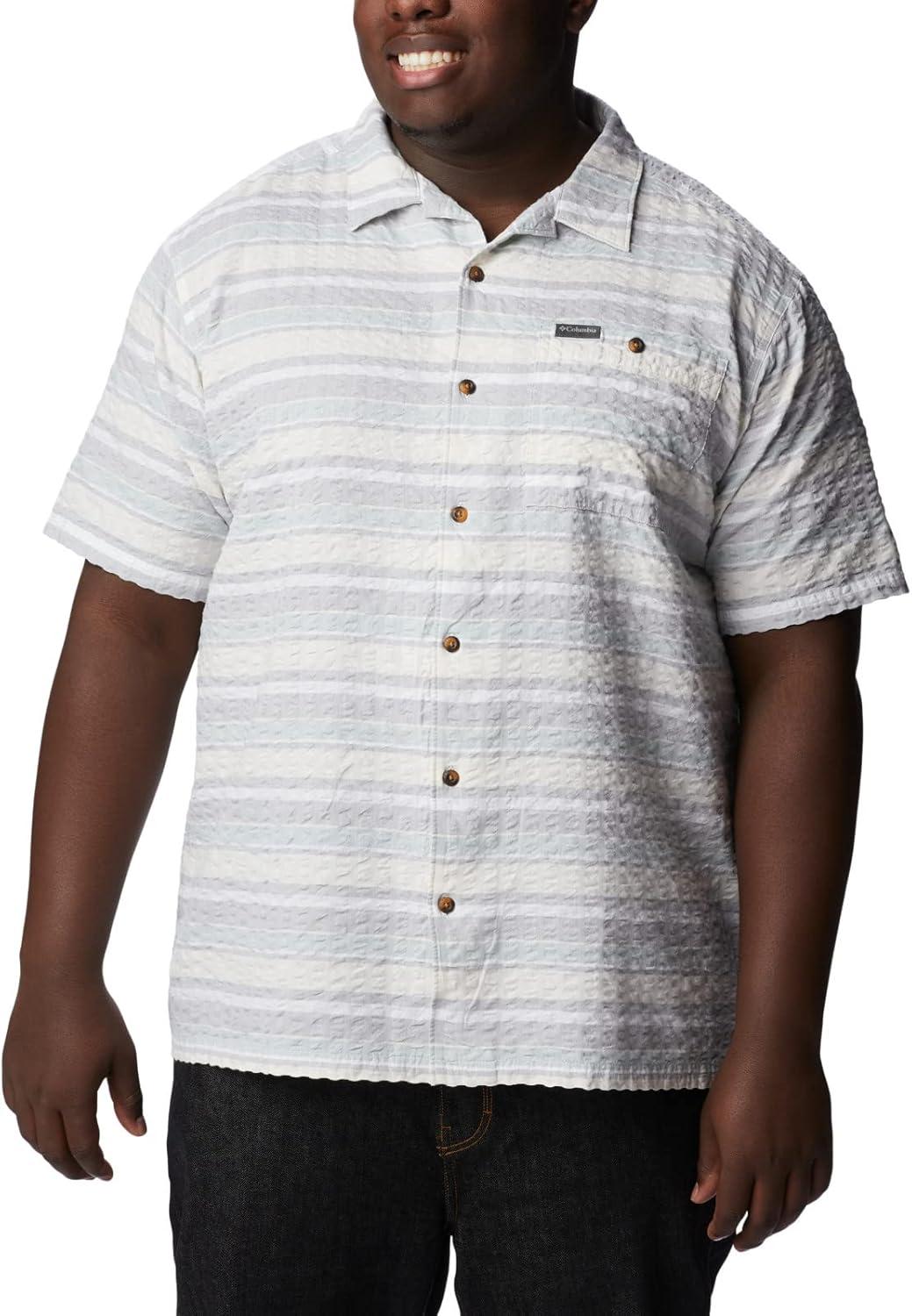 imageColumbia Mens Pine Canyon Short SleeveHiking ShirtColumbia Grey Stripe