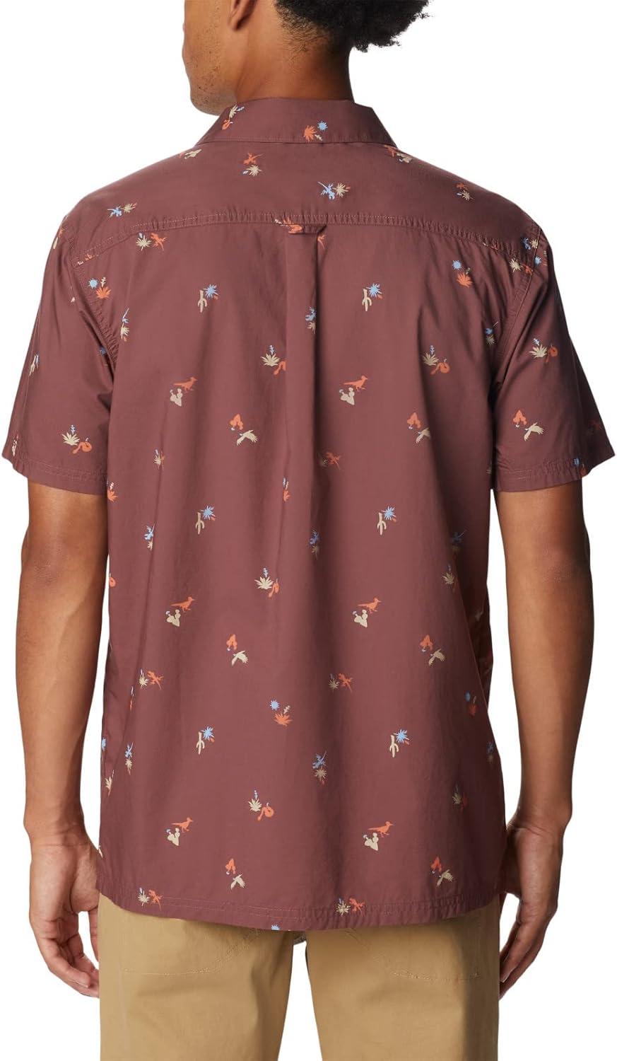 imageColumbia Mens Pine Canyon Short SleeveHiking ShirtLight Raisin Baja Bonanza