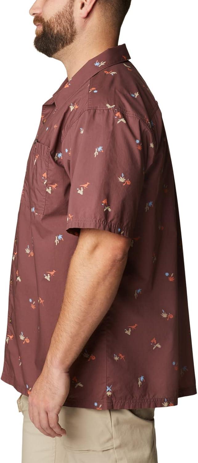 imageColumbia Mens Pine Canyon Short SleeveHiking ShirtLight Raisin Baja Bonanza