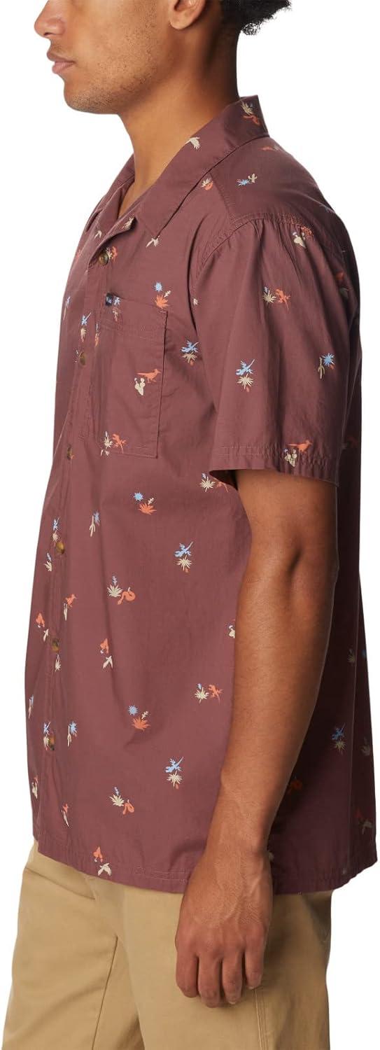 imageColumbia Mens Pine Canyon Short SleeveHiking ShirtLight Raisin Baja Bonanza
