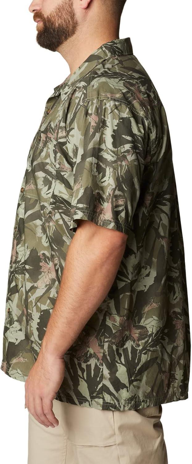 imageColumbia Mens Pine Canyon Short SleeveHiking ShirtStone Green Floriculture