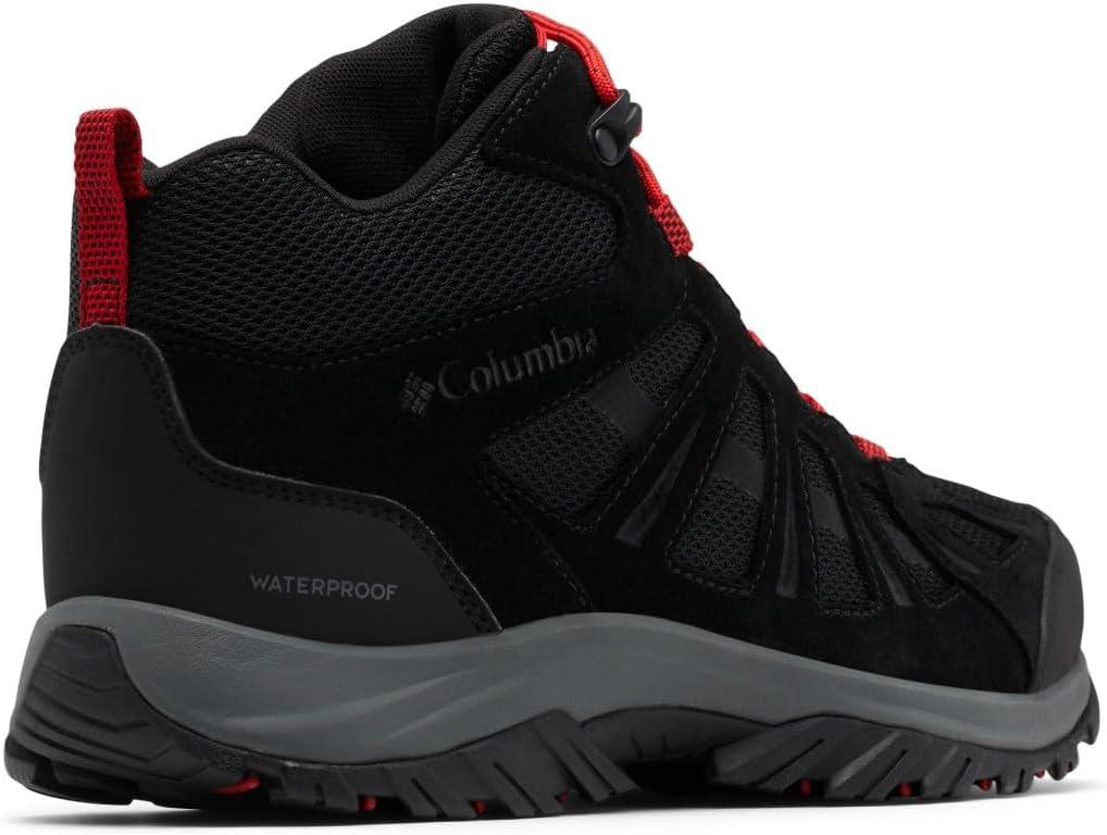 imageColumbia Mens Redmond Iii Mid Waterproof Hiking ShoeBlackMountain Red