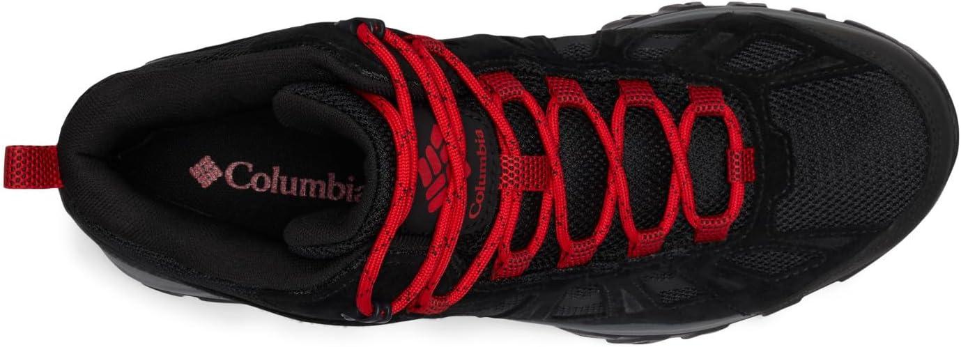 imageColumbia Mens Redmond Iii Mid Waterproof Hiking ShoeBlackMountain Red