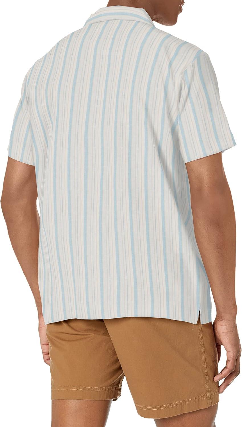 imageColumbia Mens Sage Springs Linen Short SleeveSea Salt Strolling Stripe