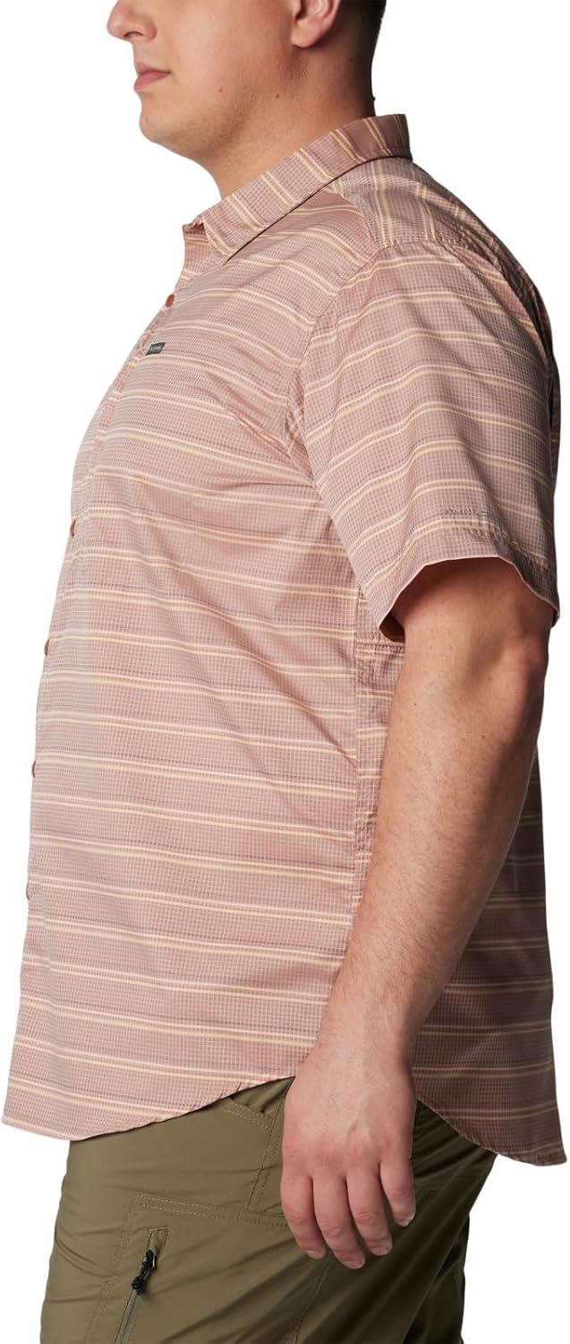 imageColumbia Mens Silver Ridge Utility Lite Novelty Short SleeveAuburn Chambray Stripe