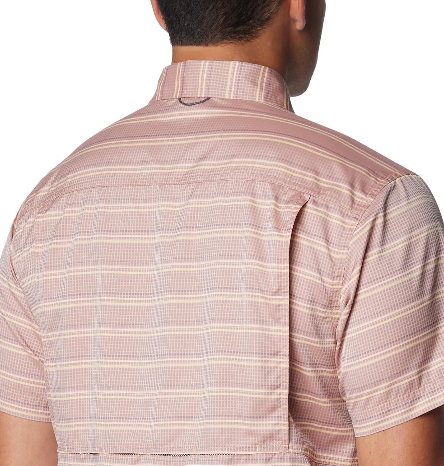 imageColumbia Mens Silver Ridge Utility Lite Novelty Short SleeveAuburn Chambray Stripe