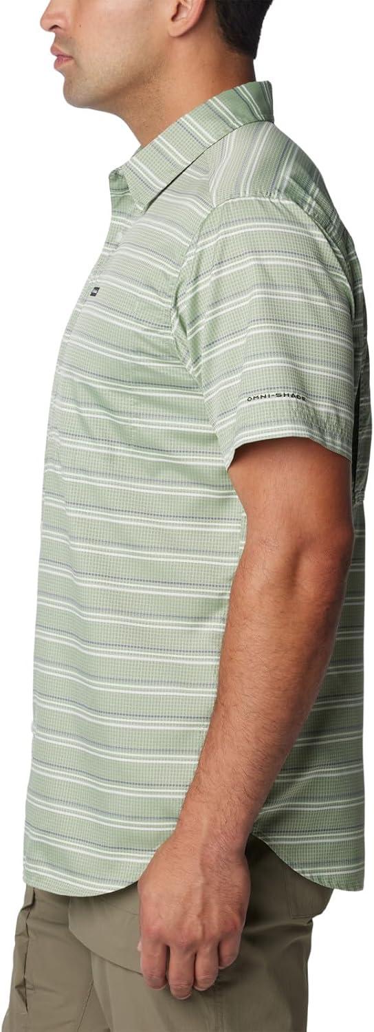 imageColumbia Mens Silver Ridge Utility Lite Novelty Short SleeveCanteen Chambray Stripe