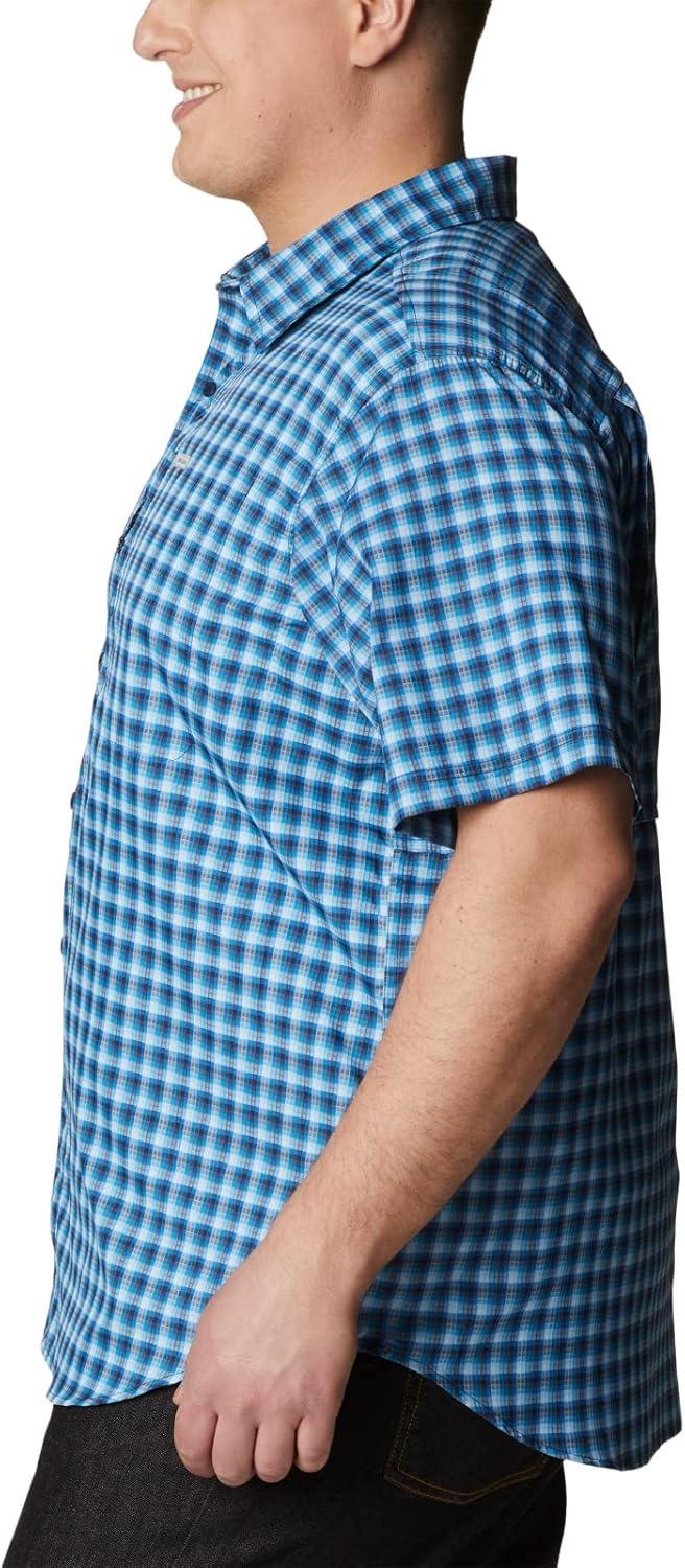 imageColumbia Mens Silver Ridge Utility Lite Novelty Short SleeveCollegiate Navy Pulaski Plaid