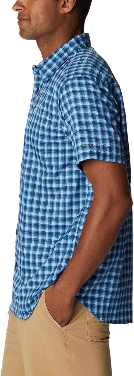 imageColumbia Mens Silver Ridge Utility Lite Novelty Short SleeveCollegiate Navy Pulaski Plaid