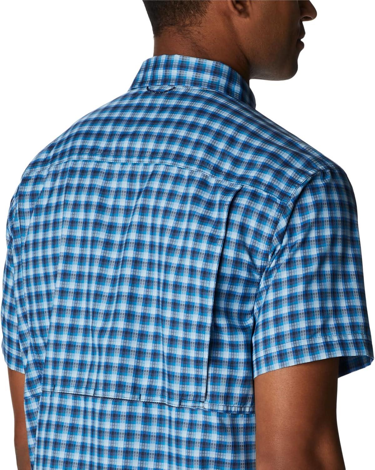imageColumbia Mens Silver Ridge Utility Lite Novelty Short SleeveCollegiate Navy Pulaski Plaid