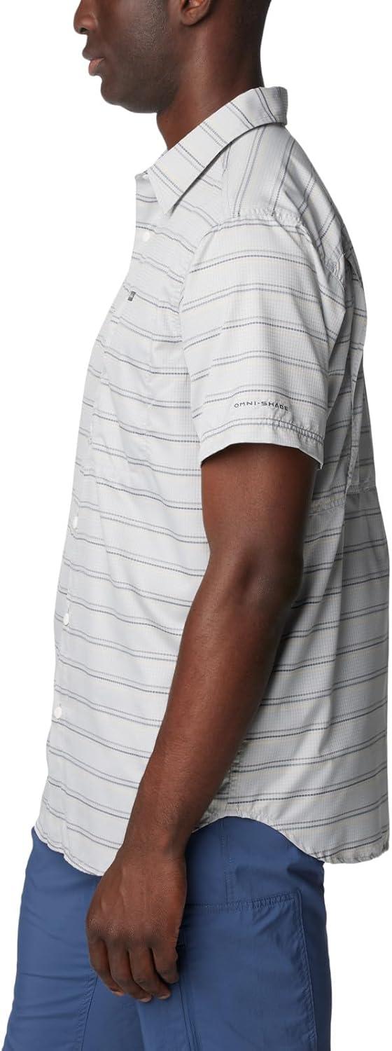 imageColumbia Mens Silver Ridge Utility Lite Novelty Short SleeveColumbia Grey Chambray Stripe