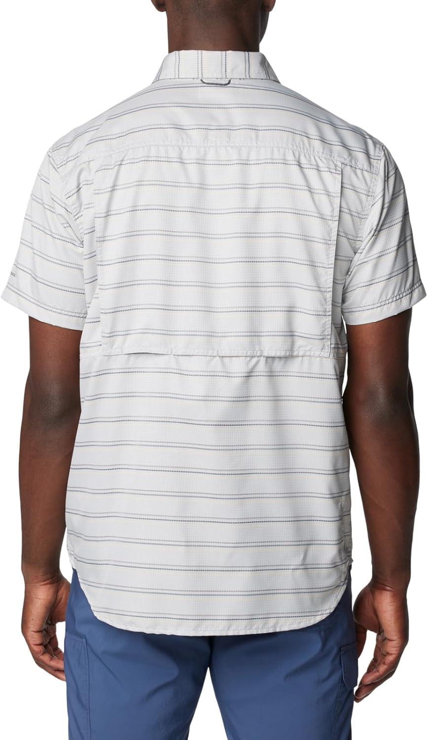 imageColumbia Mens Silver Ridge Utility Lite Novelty Short SleeveColumbia Grey Chambray Stripe