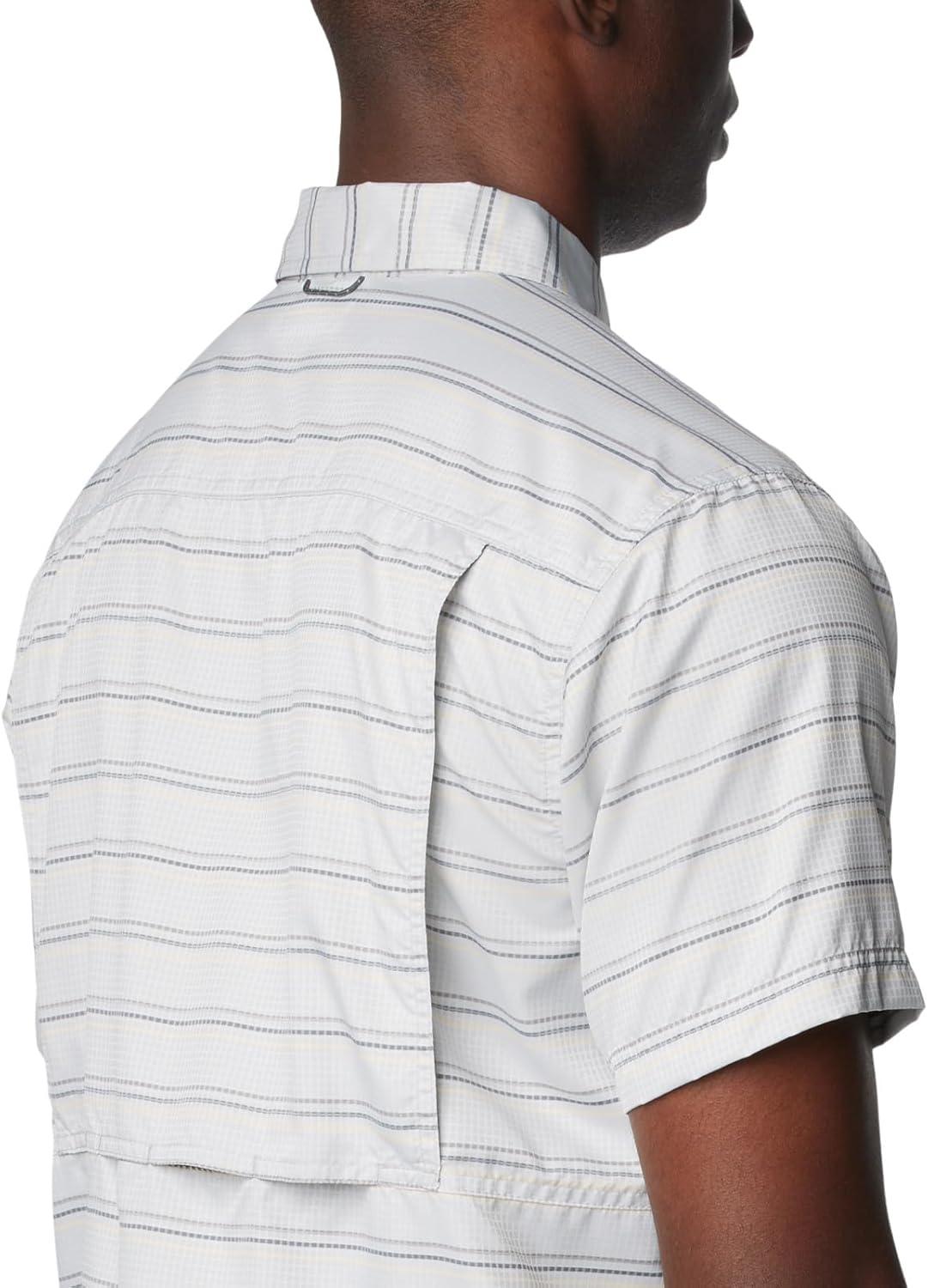 imageColumbia Mens Silver Ridge Utility Lite Novelty Short SleeveColumbia Grey Chambray Stripe