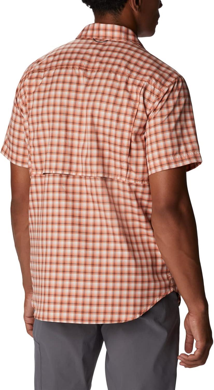 imageColumbia Mens Silver Ridge Utility Lite Novelty Short SleeveDesert Orange Pulaski Plaid
