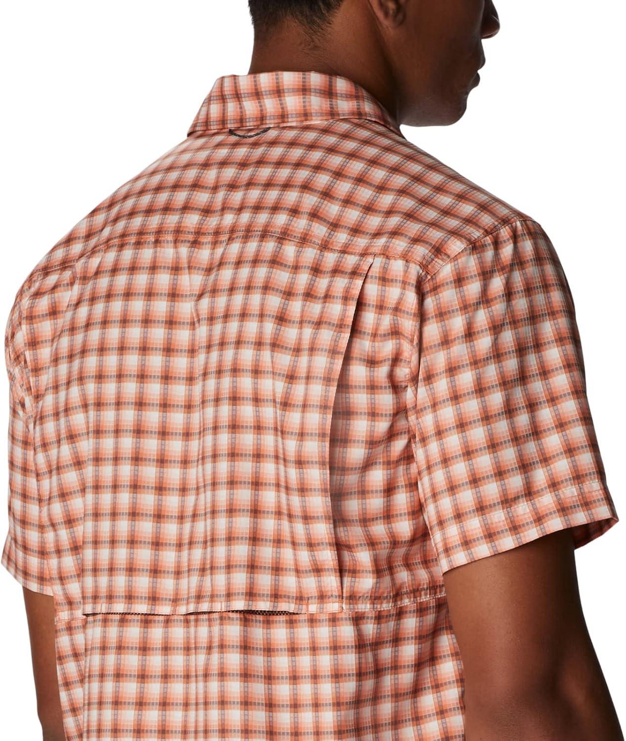 imageColumbia Mens Silver Ridge Utility Lite Novelty Short SleeveDesert Orange Pulaski Plaid