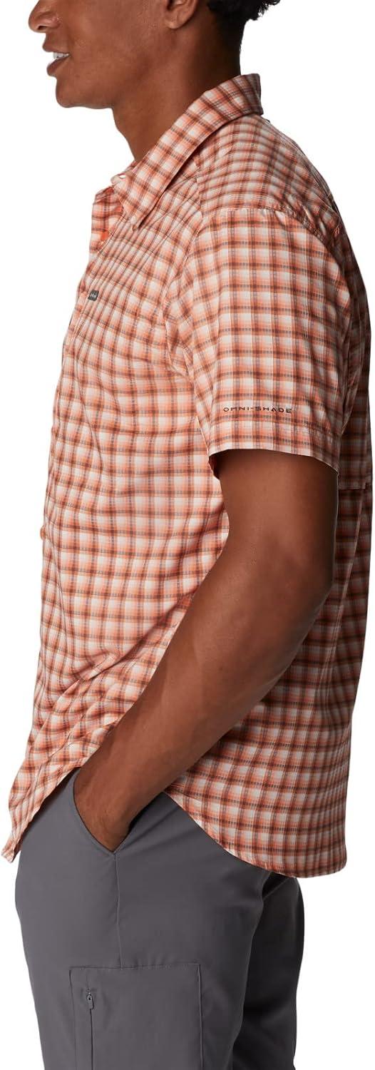 imageColumbia Mens Silver Ridge Utility Lite Novelty Short SleeveDesert Orange Pulaski Plaid