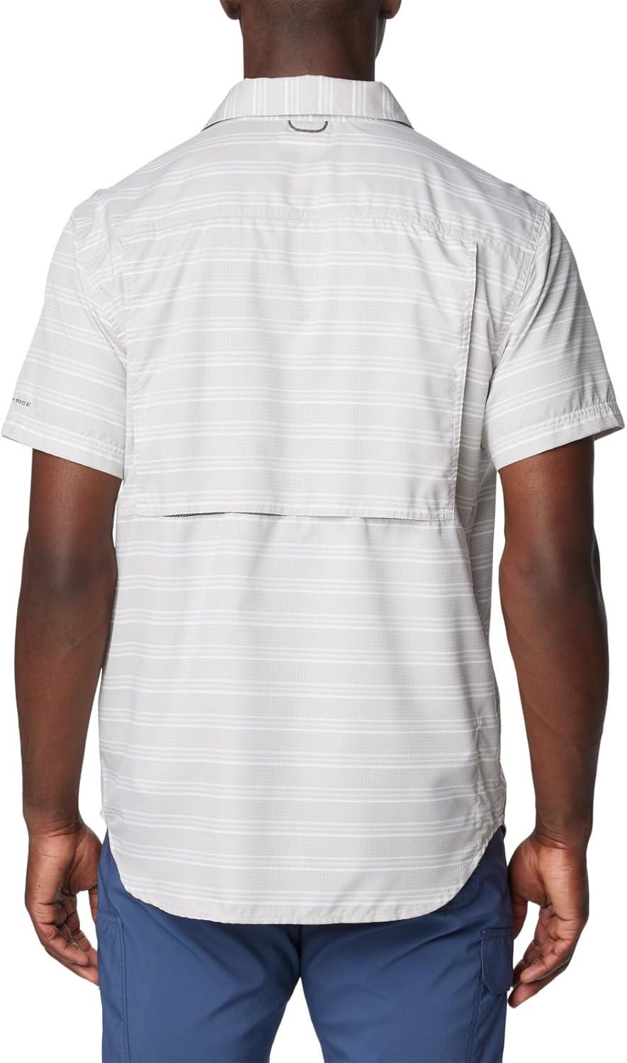 imageColumbia Mens Silver Ridge Utility Lite Novelty Short SleeveFlint Grey Chambray Stripe