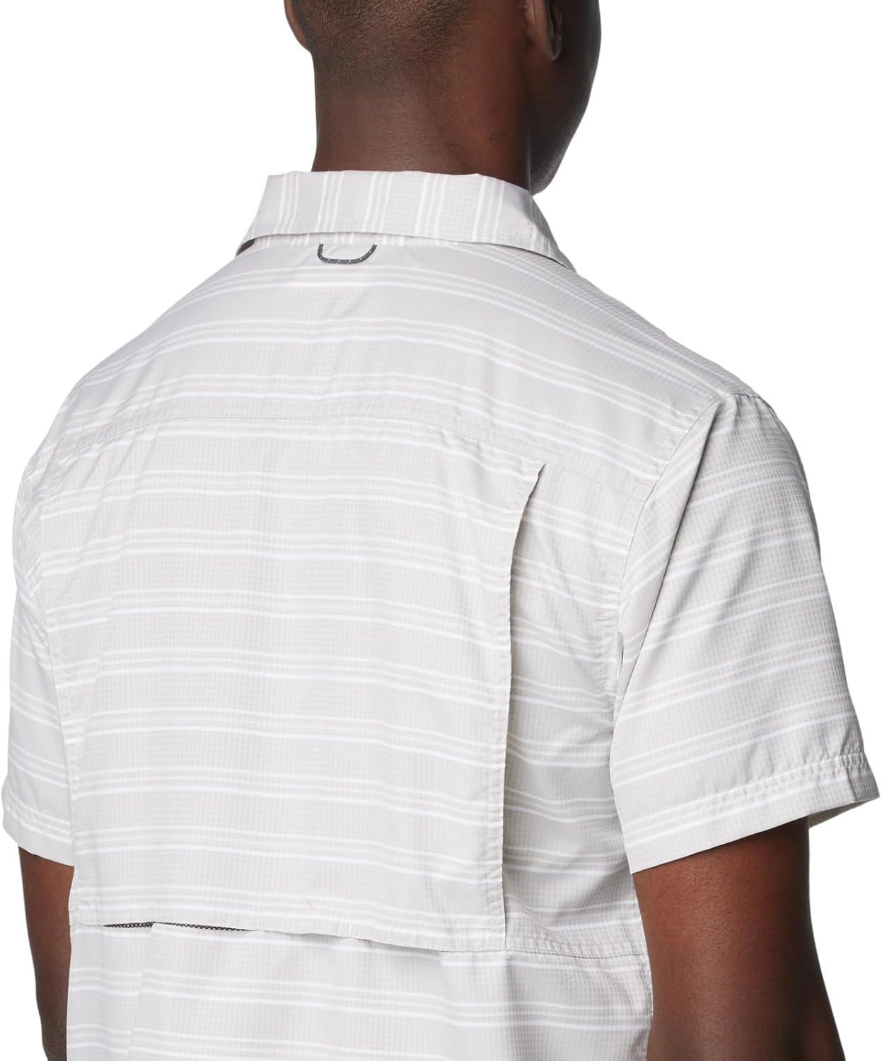 imageColumbia Mens Silver Ridge Utility Lite Novelty Short SleeveFlint Grey Chambray Stripe