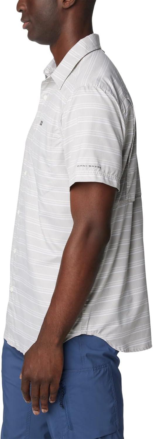 imageColumbia Mens Silver Ridge Utility Lite Novelty Short SleeveFlint Grey Chambray Stripe