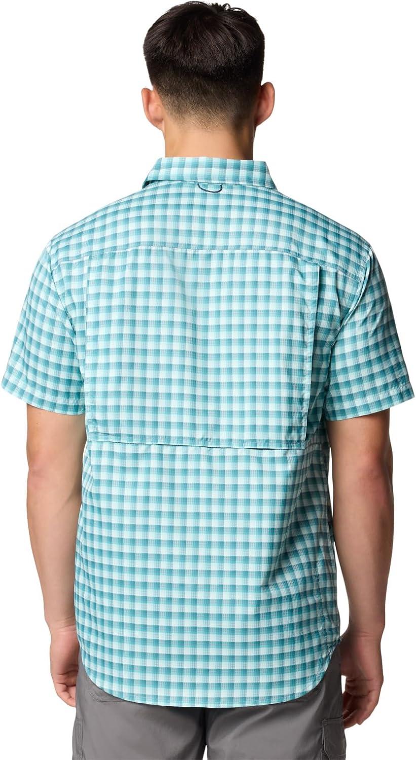 imageColumbia Mens Silver Ridge Utility Lite Novelty Short SleeveRipple Blue Pulaski Plaid