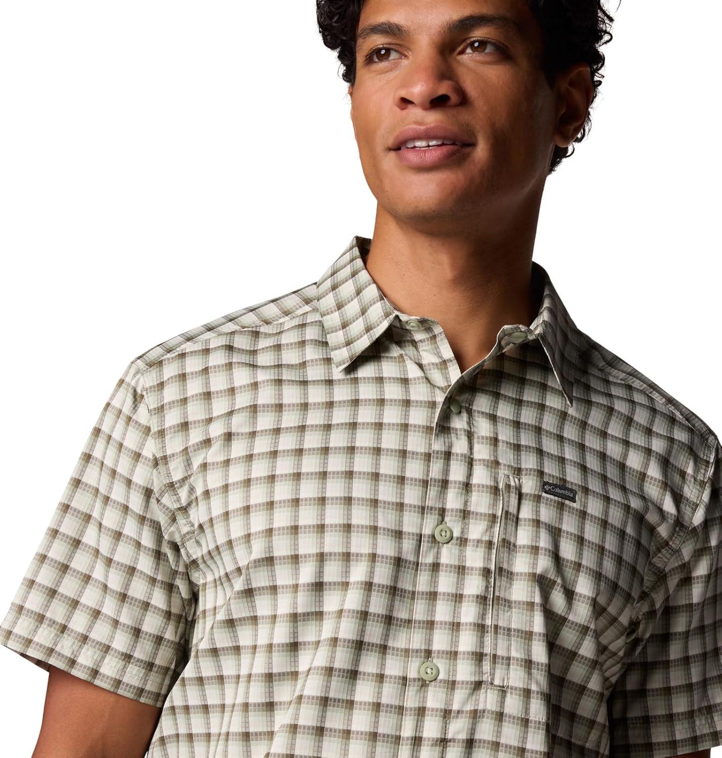 imageColumbia Mens Silver Ridge Utility Lite Novelty Short SleeveSafari Pulaski Plaid
