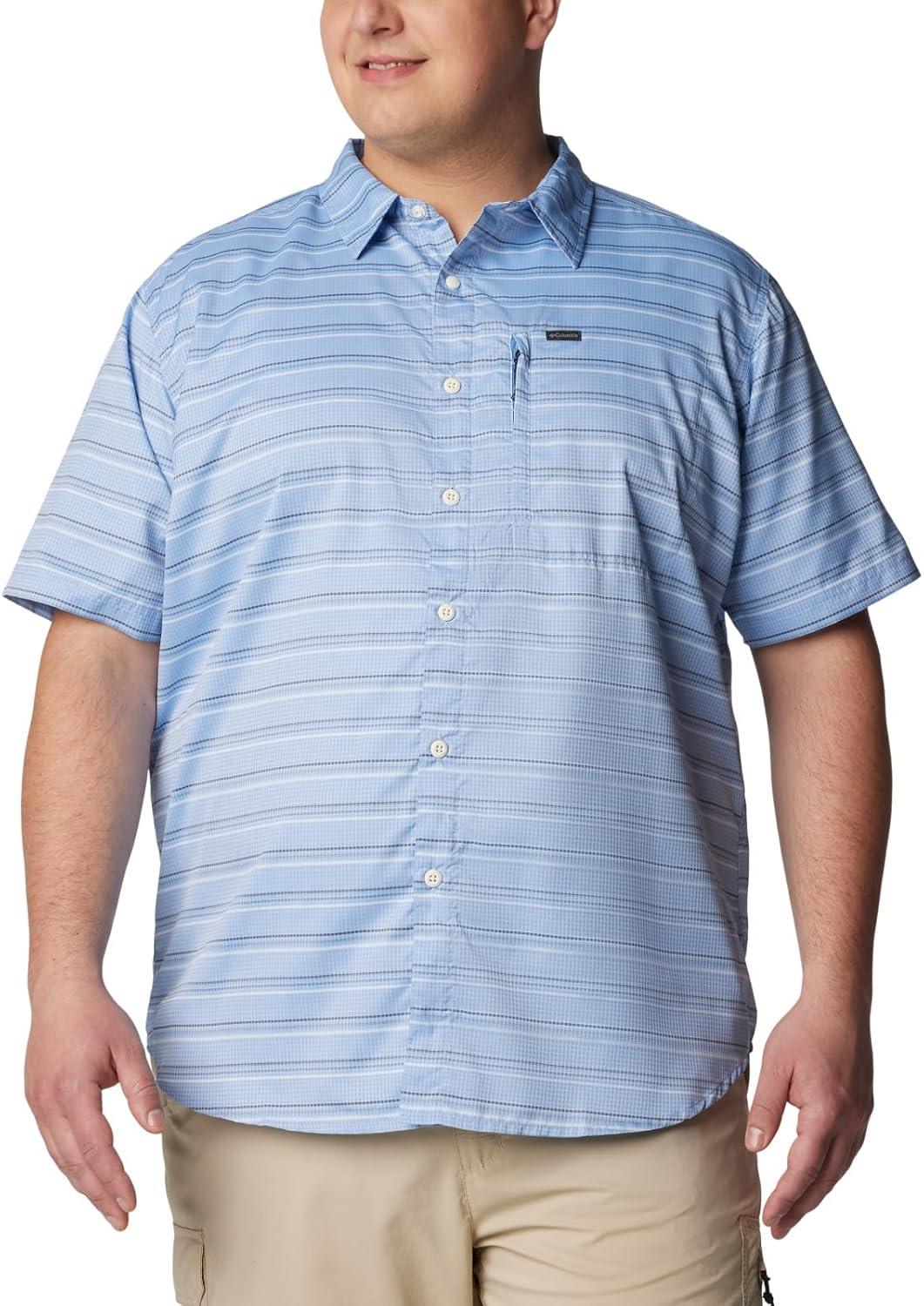 imageColumbia Mens Silver Ridge Utility Lite Novelty Short SleeveSkyler Chambray Stripe