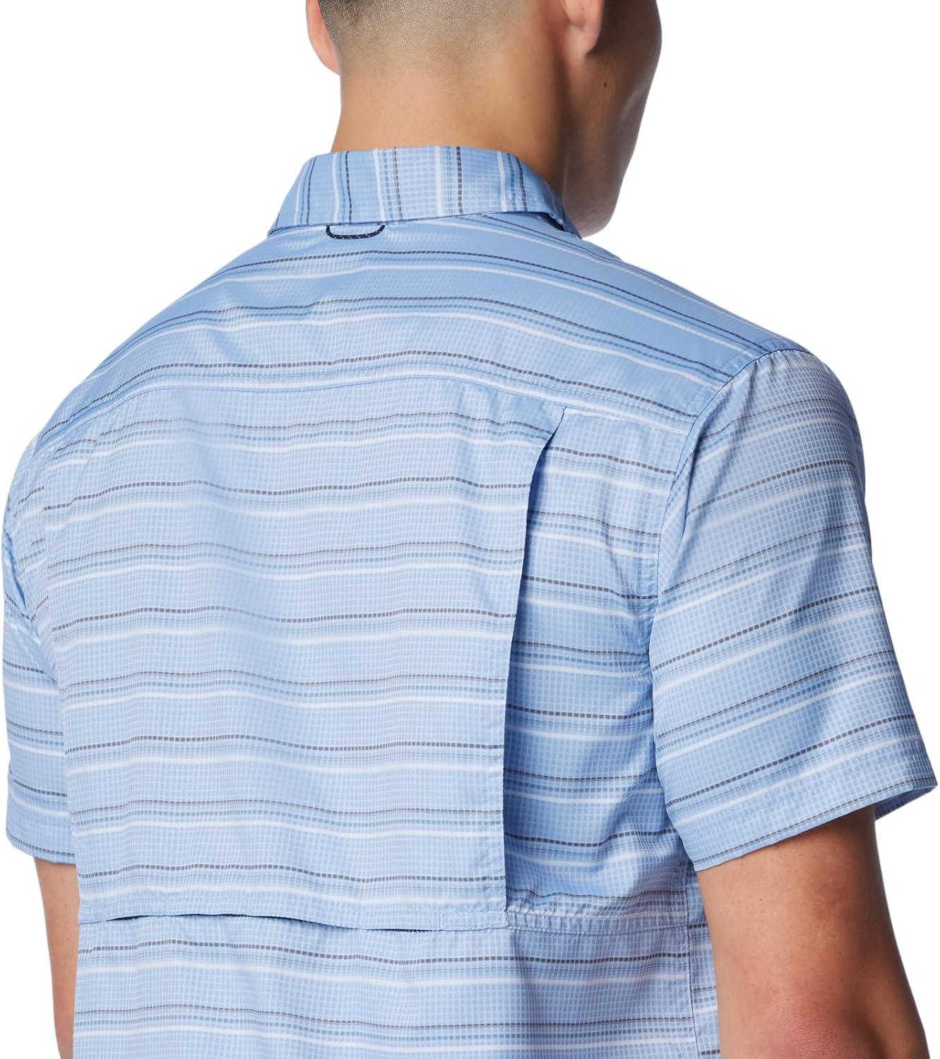 imageColumbia Mens Silver Ridge Utility Lite Novelty Short SleeveSkyler Chambray Stripe