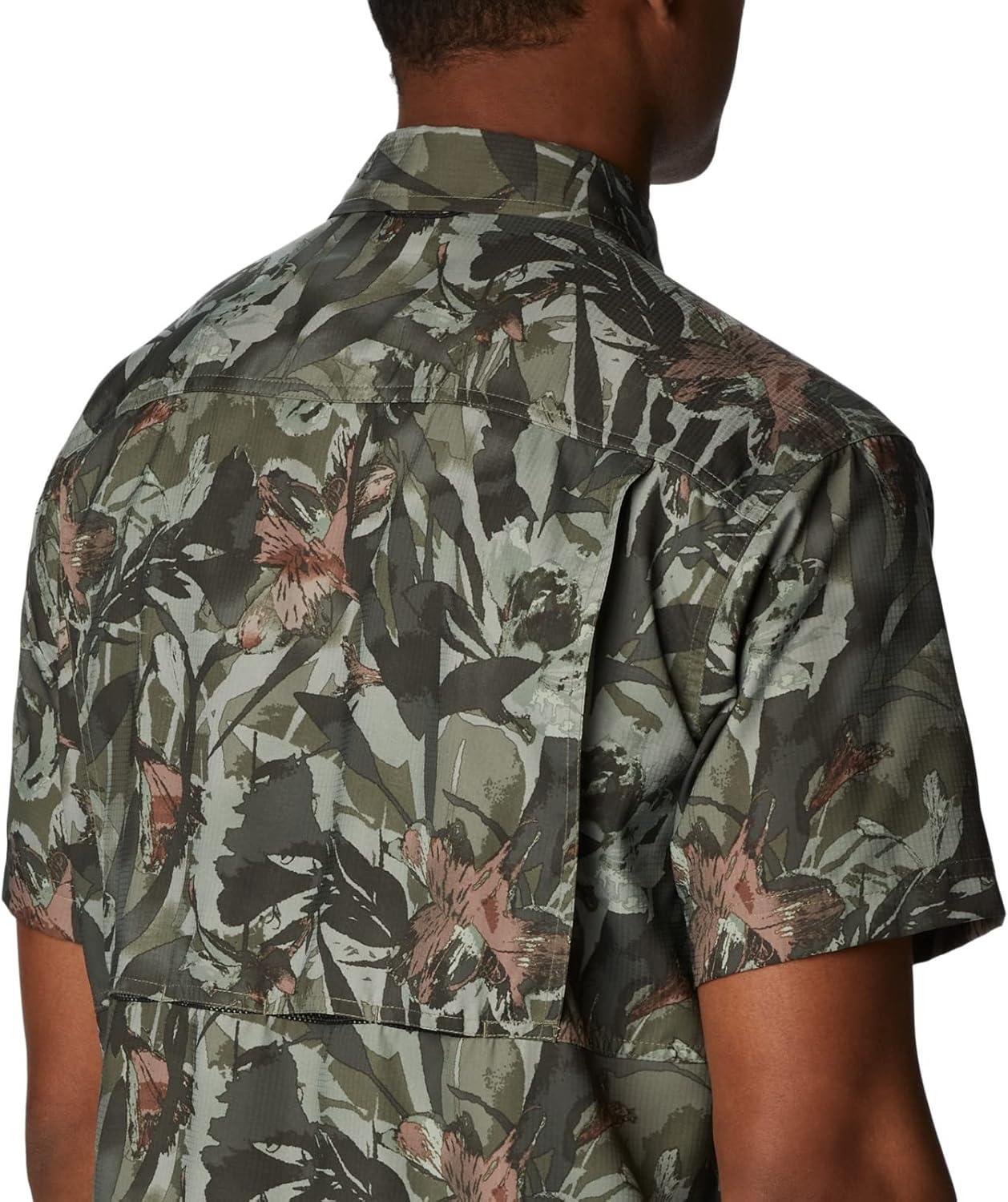 imageColumbia Mens Silver Ridge Utility Lite Novelty Short SleeveStone Green Floriculture