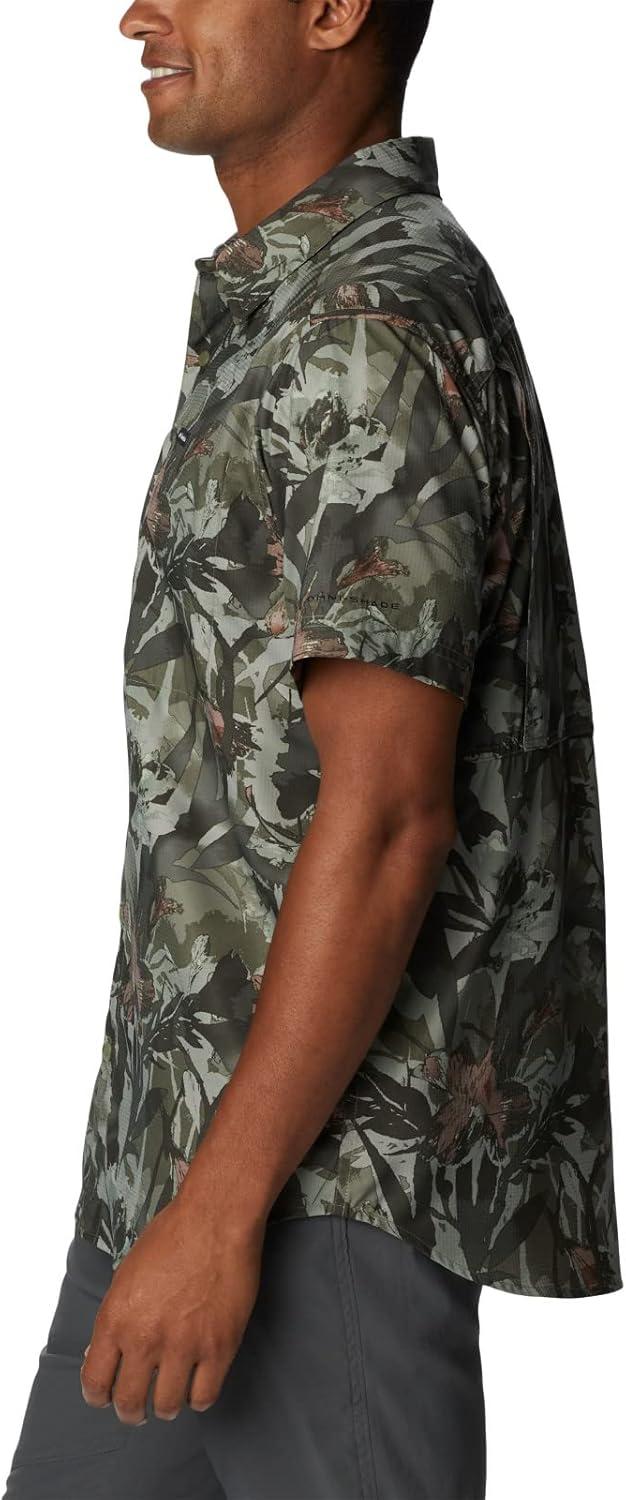 imageColumbia Mens Silver Ridge Utility Lite Novelty Short SleeveStone Green Floriculture