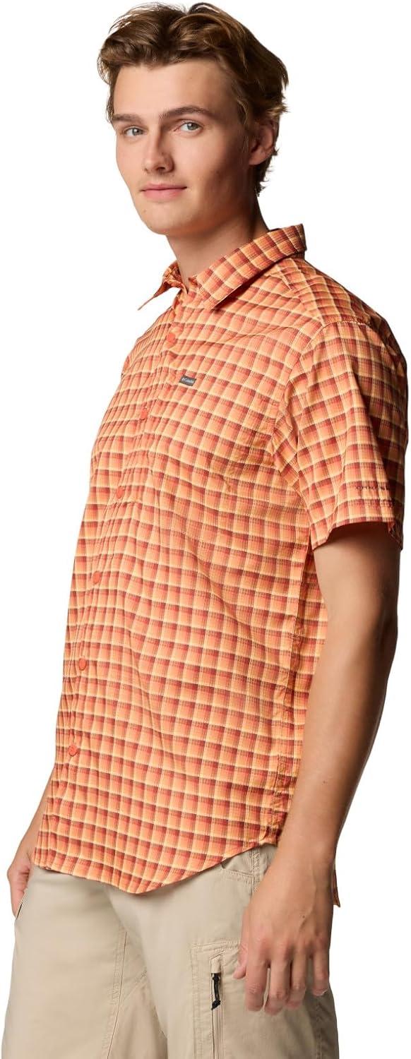 imageColumbia Mens Silver Ridge Utility Lite Novelty Short SleeveTuscan Pulaski Plaid
